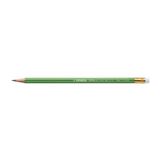 STABILO® Umweltfreundlicher Bleistift mit Radiergummi - GREENgraph - Einzelstift - Härtegrad HB