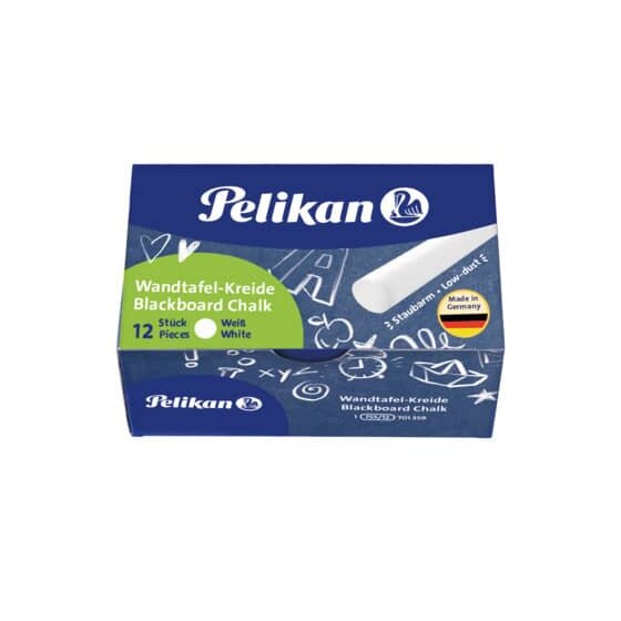 Pelikan® Wandtafelkreide 755/12, weiß, Kartonschachtel mit 12 Kreiden