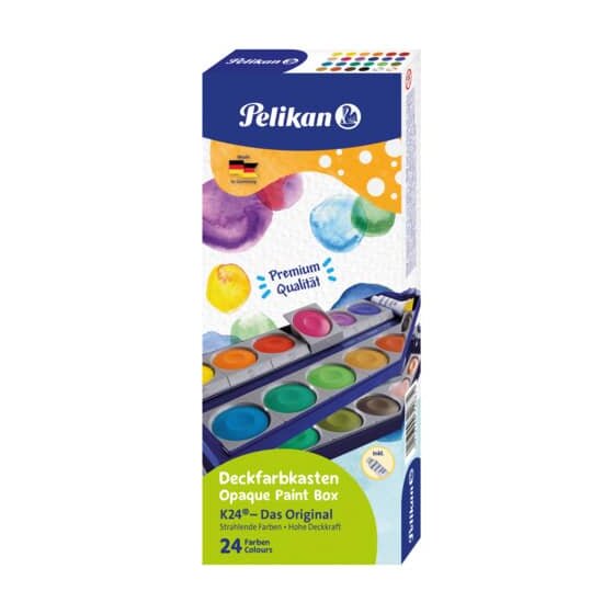 Pelikan® Deckfarbkasten 735K/24 - 24 Farben + 1 Deckweiß