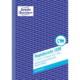 Avery Zweckform® 1306 Regiebericht, DIN A5,...