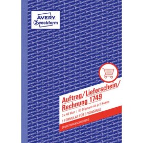 Avery Zweckform® 1749 Auftrag/Lieferschein/Rechnung,...
