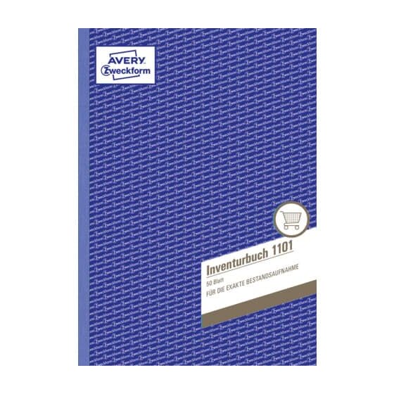 Avery Zweckform® 1101 Inventurbuch, DIN A4, vorgelocht, 50 Blatt, weiß