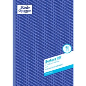 Avery Zweckform® 842 Bonbuch, DIN A4, fortlaufend...