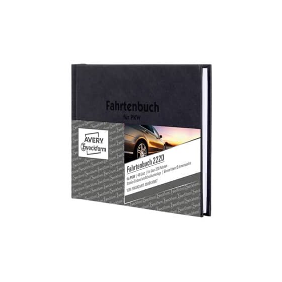 Avery Zweckform® 222D Fahrtenbuch - A6, steuerlicher km-Nachweis, 48 Blatt, weiß