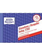 Avery Zweckform® 1755 Einnahme-/Ausgabebeleg - A6 quer, SD, MP, fälschungssicher, 2 x 40 Blatt, weiß, gelb