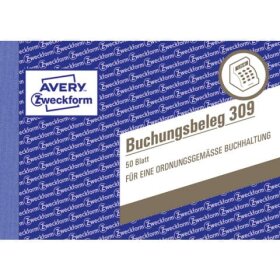 Avery Zweckform® 309 Buchungsbeleg, DIN A6 quer,...