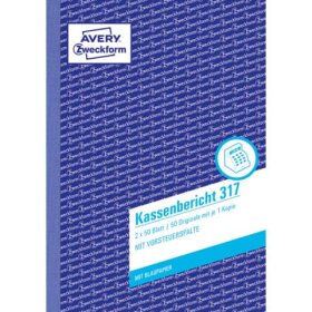 Avery Zweckform® 317 Kassenbericht, DIN A5,...