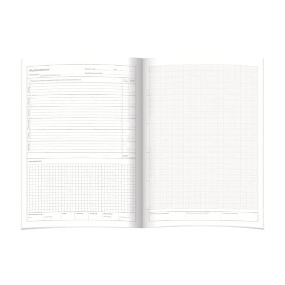 RNK Verlag Ausbildungsnachweis-Heft Handwerk mit Skizzenteil wöchentlich, 60 Seiten, DIN A4