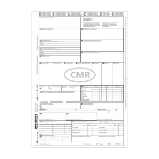 RNK Verlag Internationaler Frachtbrief (CMR) - SD, 1 x 4 Blatt, DIN A4