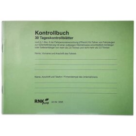 RNK Verlag Kontrollbuch mit 30...