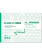 RNK Verlag Tagelohnzettel - Block - SD, 3 x 40 Blatt, DIN A5 quer