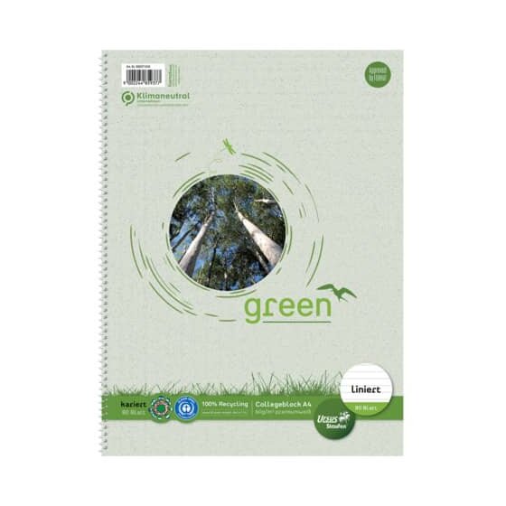 Staufen® green Collegeblock LIN21 - A4, 80 Blatt, 60 g/qm, liniert
