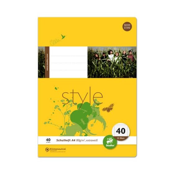 Staufen® style Heft LIN40 - A4, 32 Blatt, 80 g/qm, liniert farbig