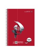 Ursus Basic Spiralbuch Red Note A4 80 Blatt 90g/qm 5mm kariert