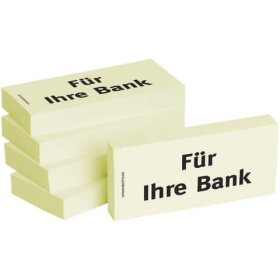 Haftnotizen "Für Ihre Bank" - 75 x 35 mm,...