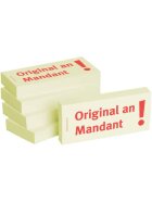 Haftnotizen "Original an Mandant" - 75 x 35 mm, 5x 100 Blatt