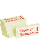 Haftnotizen "Kopie an Finanzamt" - 75 x 35 mm, 5x 100 Blatt