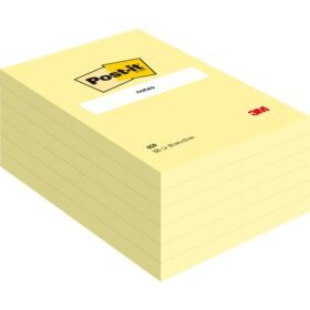 Post-it® Haftnotizen - 102 x 152 mm, gelb, 100 Blatt