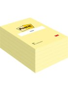 Post-it® Haftnotizen - 102 x 152 mm, gelb, 100 Blatt