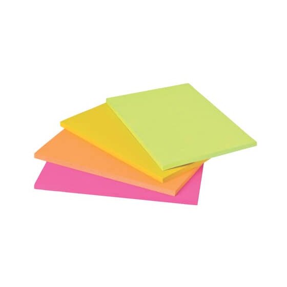 Post-it® SuperSticky Meeting Notes Neon - 203 x 52 mm, 4 x 45 Blatt