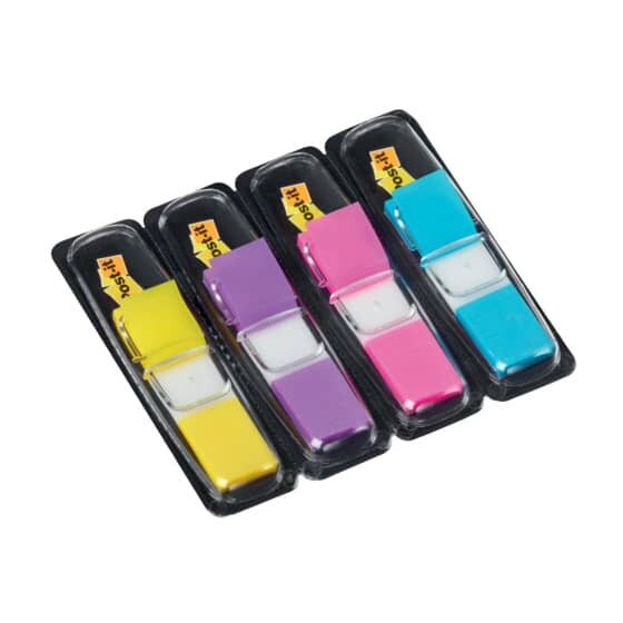 Post-it® Index Mini Typ 683 - 11,9 x 43,2 mm, Leuchtfarben, 4 x 35 Streifen