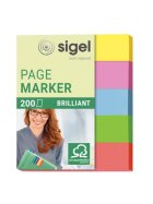SIGEL Page Marker Brillant - 50 x 12 mm, sortiert, 5x 20 Streifen
