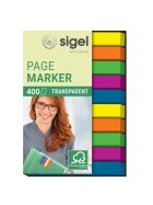 SIGEL Page Marker Folie - 50 x 6 mm, sortiert, 10x 40 Streifen