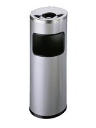 Durable Standascher mit Flammenlöschkopf SAFE rund, Metall, 250x630mm (ØxH), 17 l, silber metallic