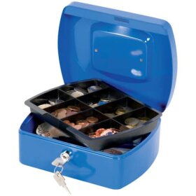 Q-Connect® Geldkassette - 205 x 160 x 85 mm, blau