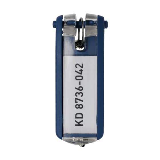 Durable Schlüsselanhänger KEY CLIP - blau - Beutel mit 6 Stück