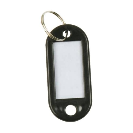 Q-Connect® Schlüsselanhänger - schwarz, 10 Stück