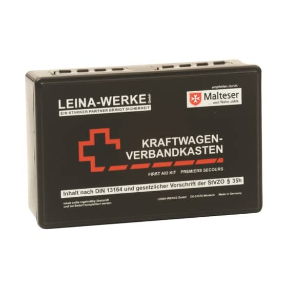 Leina-Werke Kfz-Verbandkasten Standard DIN 13164:2022 - schwarz