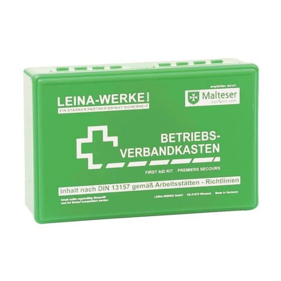 Leina-Werke Betriebsverbandkasten klein - mit Wandhalterung - grün