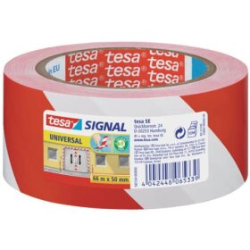 TESA Markierungsklebeband Universal - rot/weiß - 66...