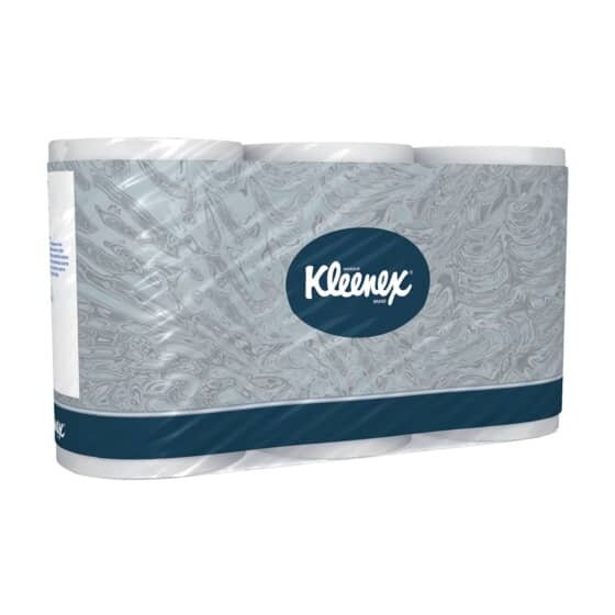 Kleenex® Kleinrollen Toilet Tissue - 3-lagig, geprägt, super-hochweiß, 6 Rollen