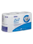 Scott® Kleinrollen Toilet Tissue - 3-lagig, geprägt, hochweiß, Rolle mit 350 Blatt, 6 Rollen pro Pack