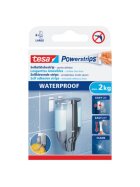 tesa® Powerstrips® Waterproof - ablösbar, Tragfähigkeit 2 kg, weiß