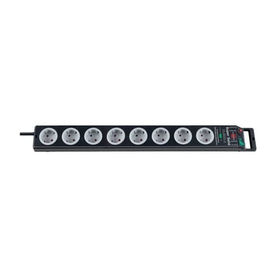 brennenstuhl® Super Solid Überspannungsschutz-Steckdosenleiste 8-fach schwarz/lichtgrau
