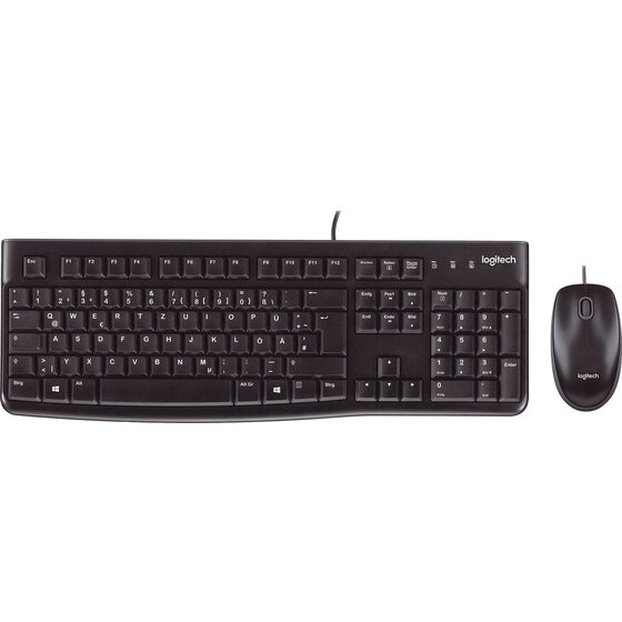 LOGITECH Wireless Desktop MK120 - Maus und Tastatur SET, kabelgebunden
