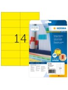 Herma 5058 Etiketten - gelb, 105 x 42,3 mm, Papier, matt, 280 Stück, ablösbar