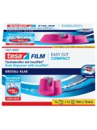 tesa® Tischabroller Easy Cut® Compact - für Rollen bis 33 m : 19 mm, pink