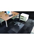 RS office products Rollsafe® Bodenschutzmatte für niederflorige Teppichböden - Form 0, 130 x 120 cm