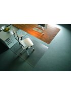 RS office products Rollsafe® Bodenschutzmatte für niederflorige Teppichböden - Form U, 120 x 130 cm