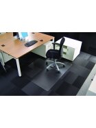 RS office products Rollsafe® Bodenschutzmatte für niederflorige Teppichböden - Form L, 150 x 120 cm