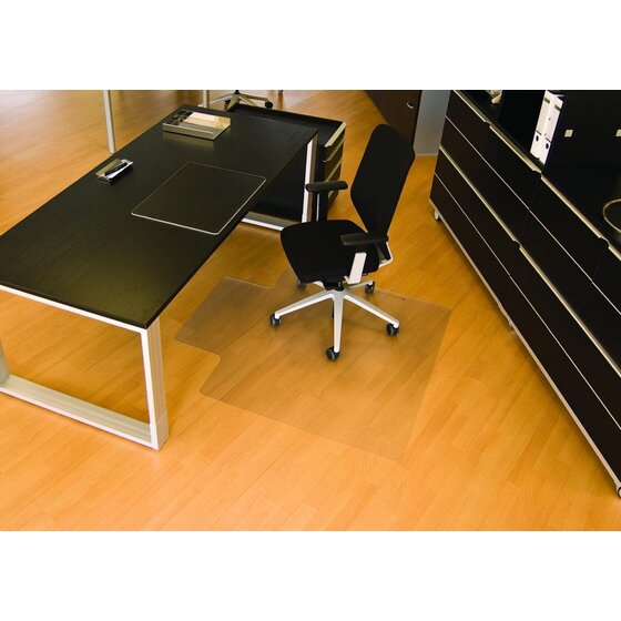 RS office products Rollsafe® Bodenschutzmatte für glatte/ harte Böden - Form U, 120 x 130 cm