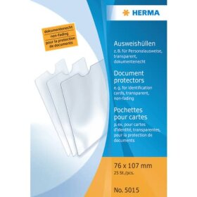 Herma 5015 Ausweishüllen - 76x107 mm für...