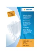 Herma 5024 Ausweishüllen - 155x220 mm für Format DIN A5, geprägt, dokumentenecht