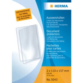 Herma 5043 Ausweishüllen - 2x 110x157 mm (A6)...