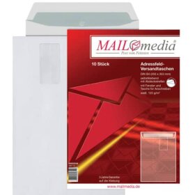 MAILmedia® Versandtaschen B4, mit Adressfeldtasche,...