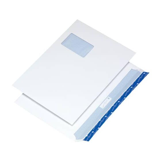Cygnus Excellence Briefumschlag C4, haftkebend, weiß, Offset 120g, 250 Stück mit Fenster